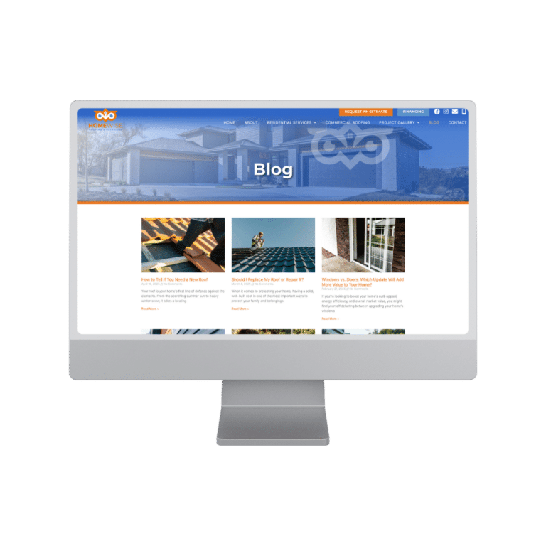 desktop computer displaying homewise blog page