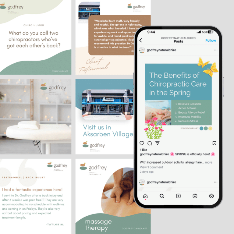 social content for godfrey chiropractic
